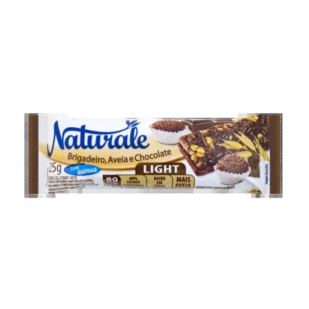 Cereais em barra brigadeiro/aveia/choco ligh naturale (uni)