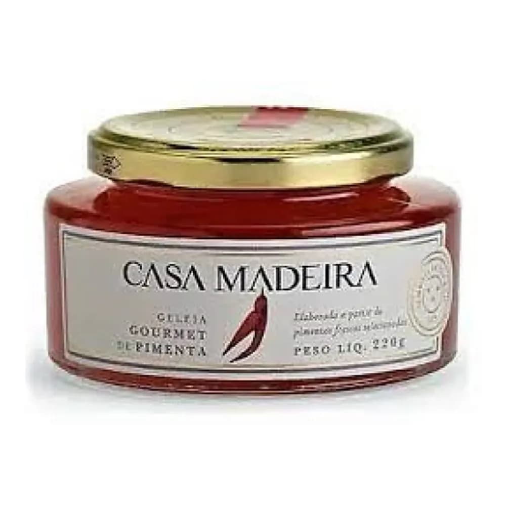 Geleia casa madeira gourmet pimenta embalagem 240g