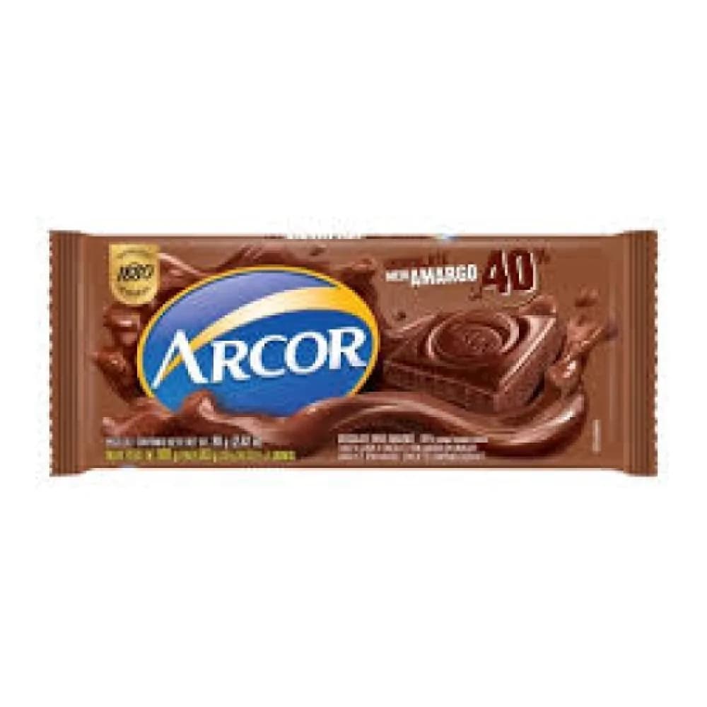 Chocolate arcor tablete meio amargo 80g
