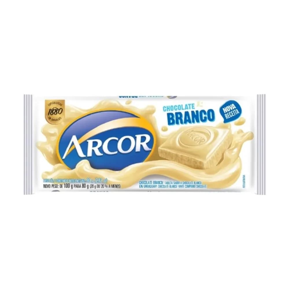 Chocolate barra arcor branco 80g