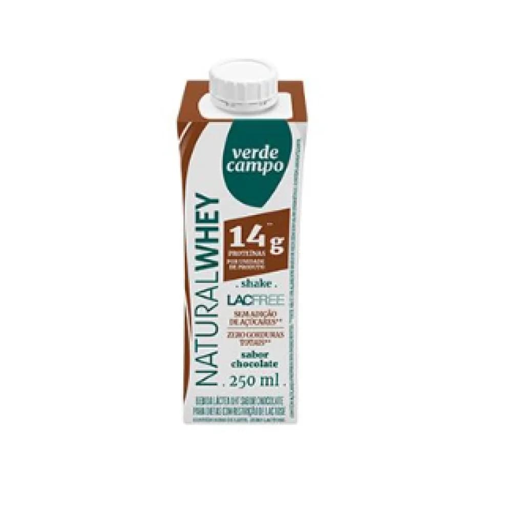 Shake natural whey sabor caramelo 14g verde campo 250ml