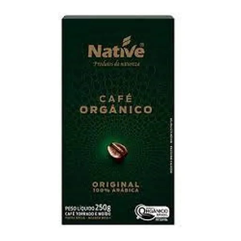Cafe organico torrado e moido original native 250g