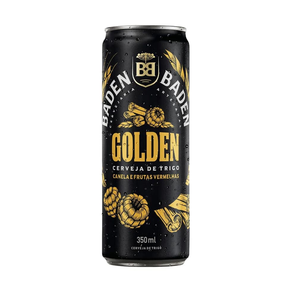 Cerveja golden ale canela e frutas vermelhas baden baden 350ml