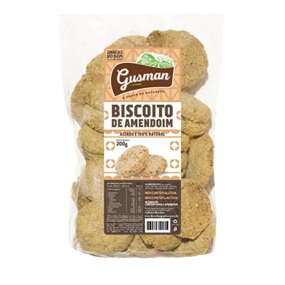 Biscoito de amendoim gusman pacote 200g