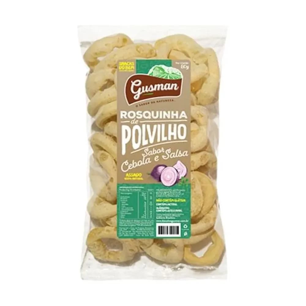 Biscoito de polvilho gusman tradicional embalagem 80g