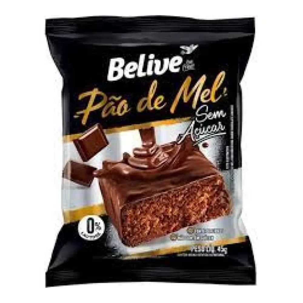 Pao de mel sem acucar belive 45g