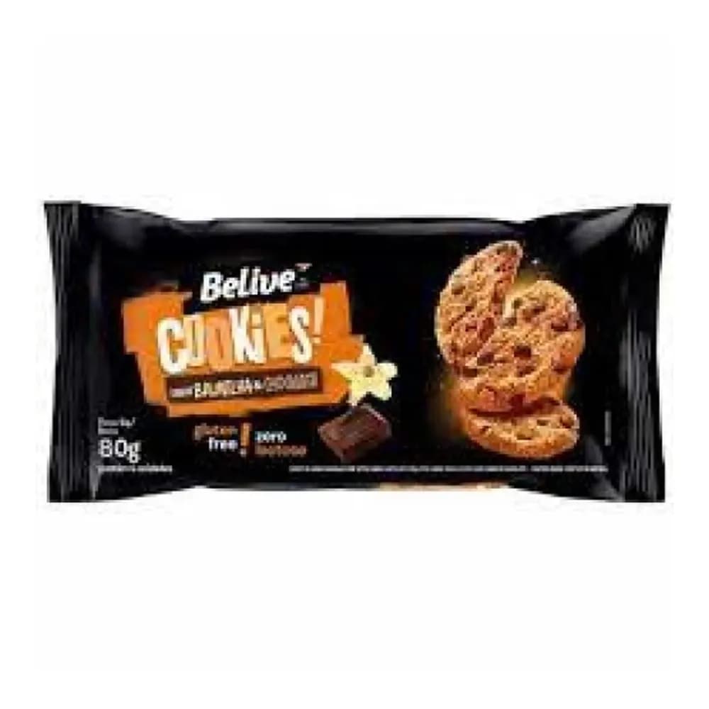 Cookies sabor baunilha & chocolate belive 80g