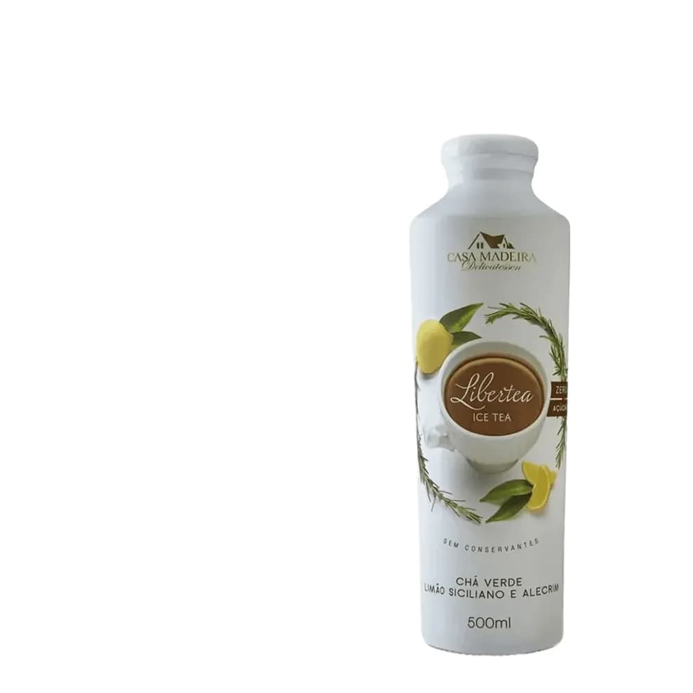 Cha verde zero acucar de abacaxi e gengibre libertea zero casa madeira 500ml