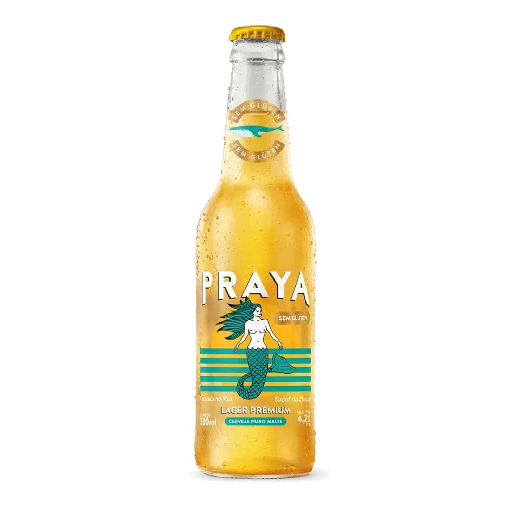 Cerveja lager praya long neck 330ml