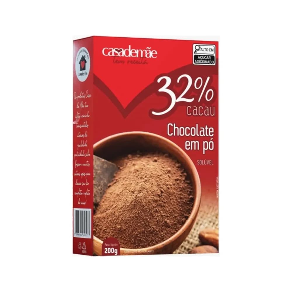 Chocolate em po casa de mae 200g
