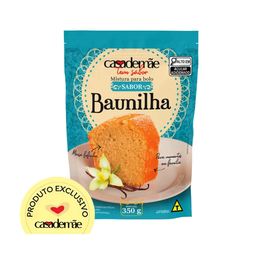 Mistura para bolo sabor baunilha casa de mae 350g