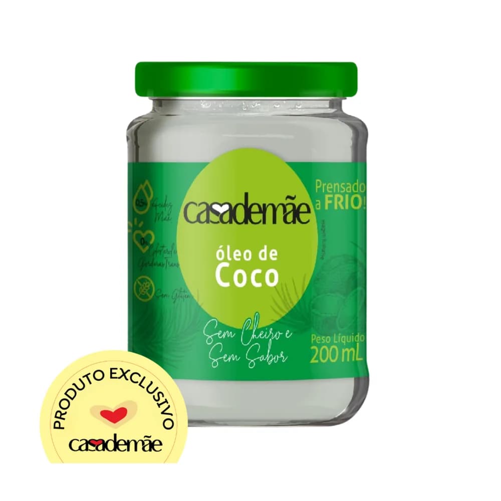 Oleo de coco sem sabor casa de mae 200ml