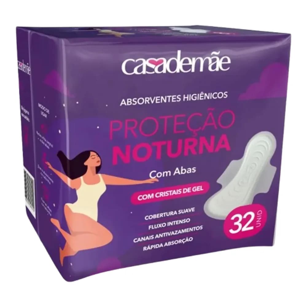 Absorvente c/32 c/abas noturno asa mae