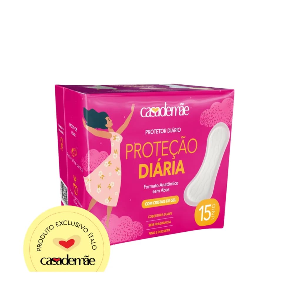 Protetor diário casa de mãe com 15un