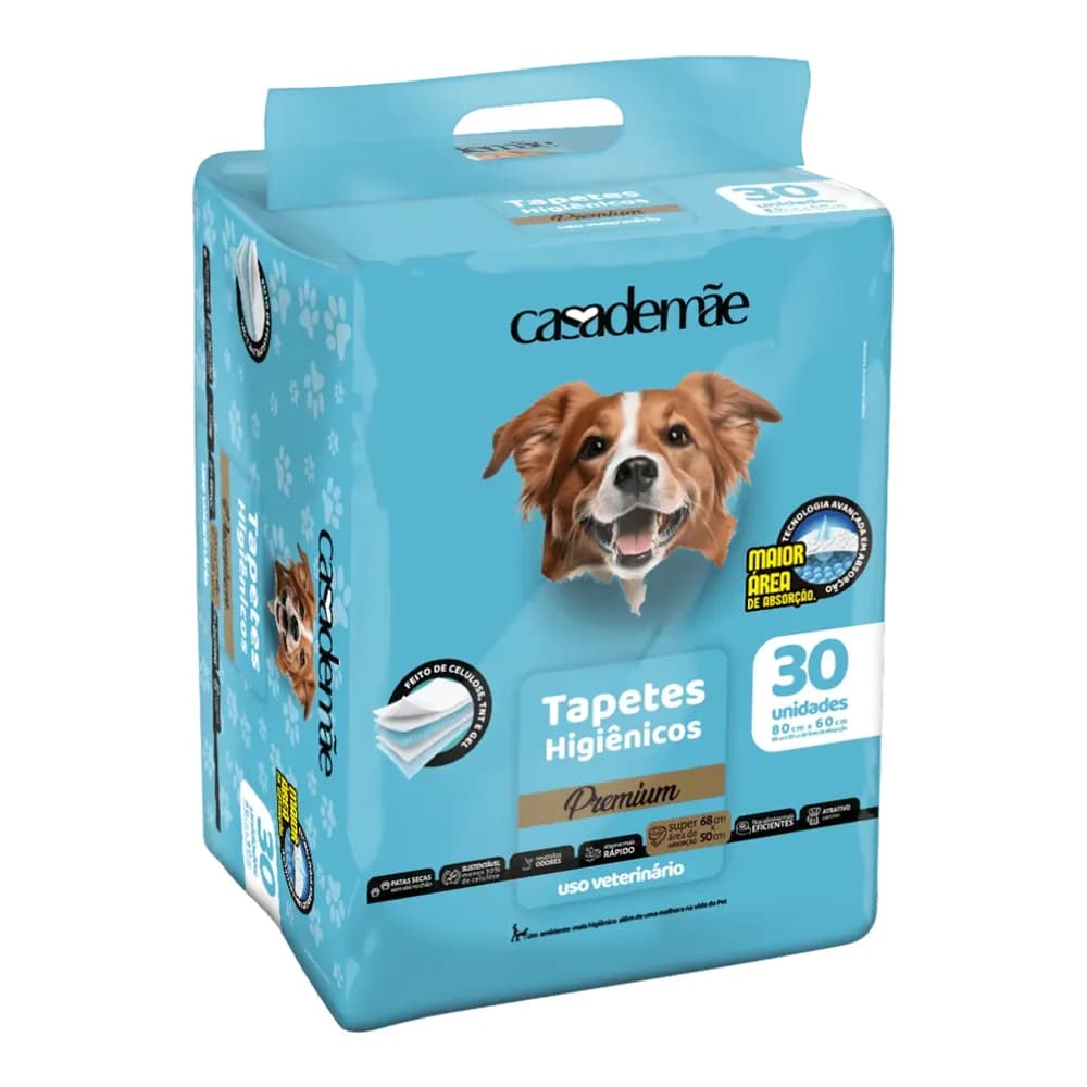 Tapete higienico casa de mae 80cmx60cm 30 unidades