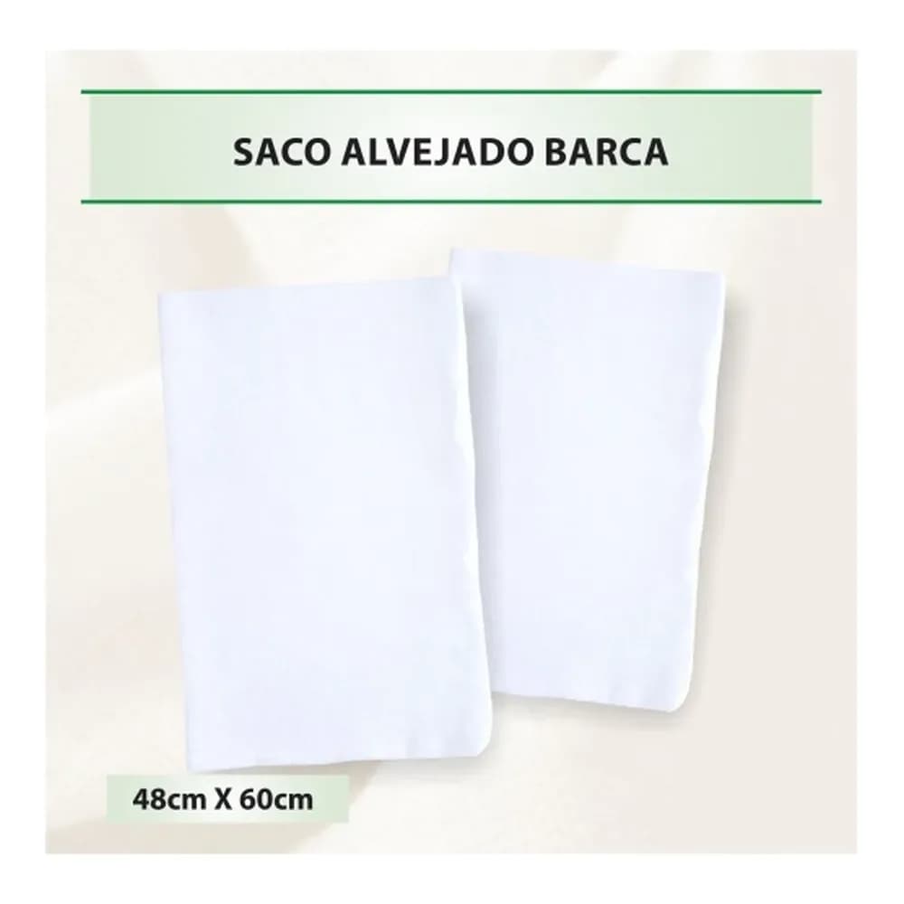 Saco alvejado flabom barca 48x60cm 1un