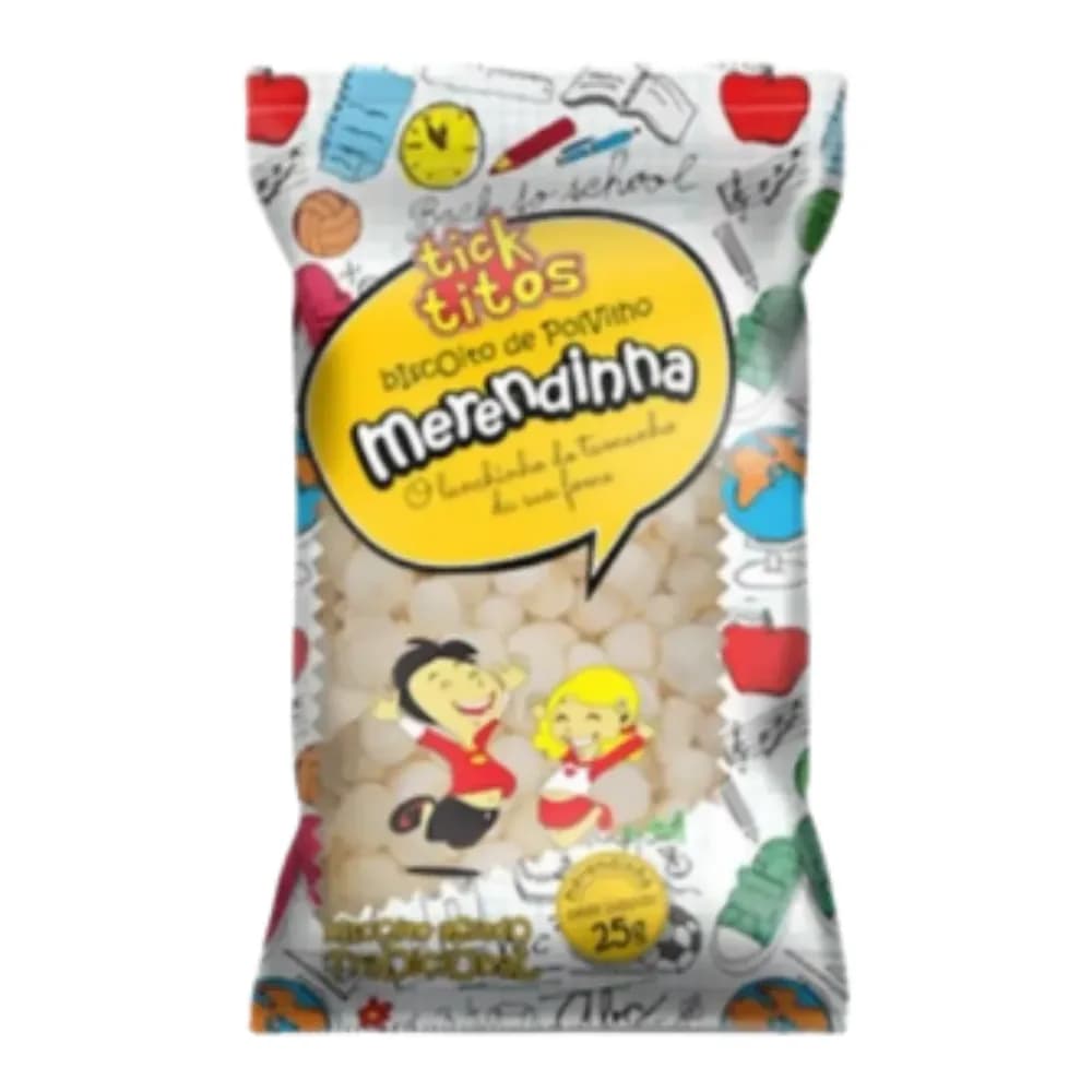Biscoito de polvilho merendinha tick titos 25g