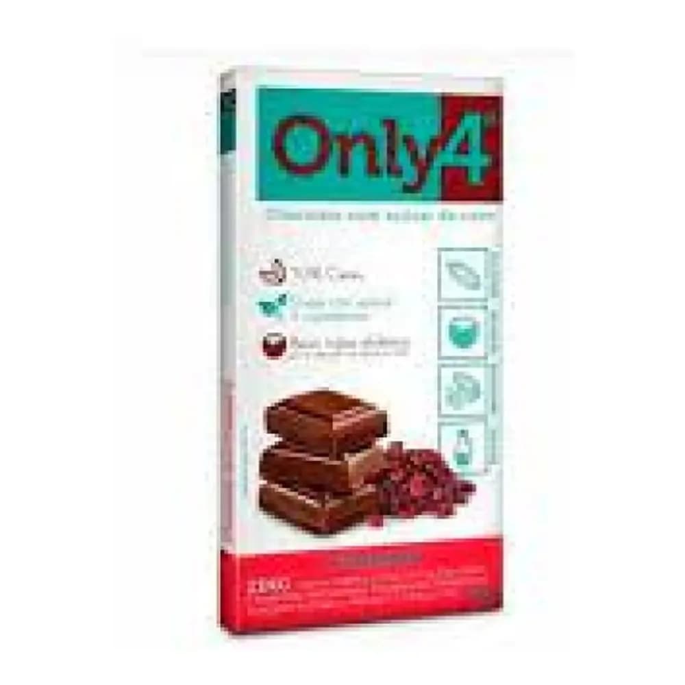Genevy onlyfour 70% cacau cranberry dp 80g (uni)