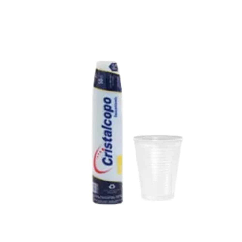 Copo plastico descartavel branco 180ml cristalcopo 50un