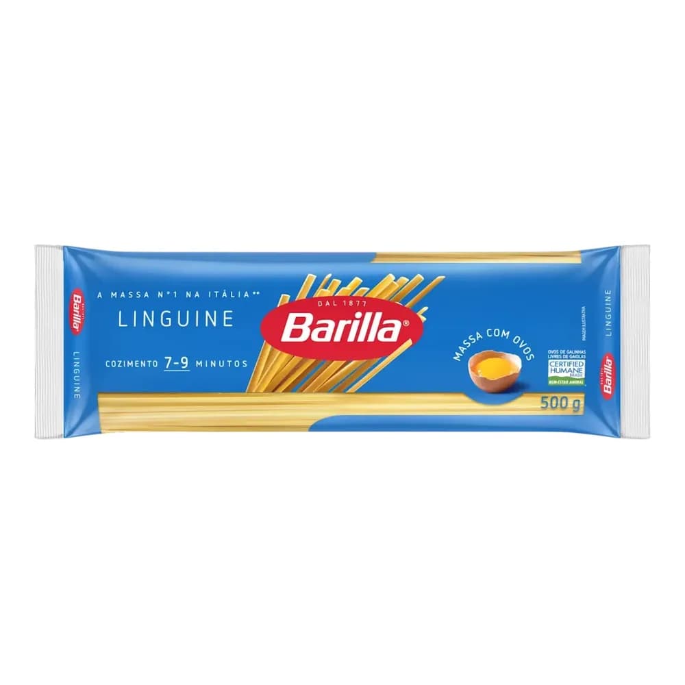 Massa com ovos linguine barilla 500g