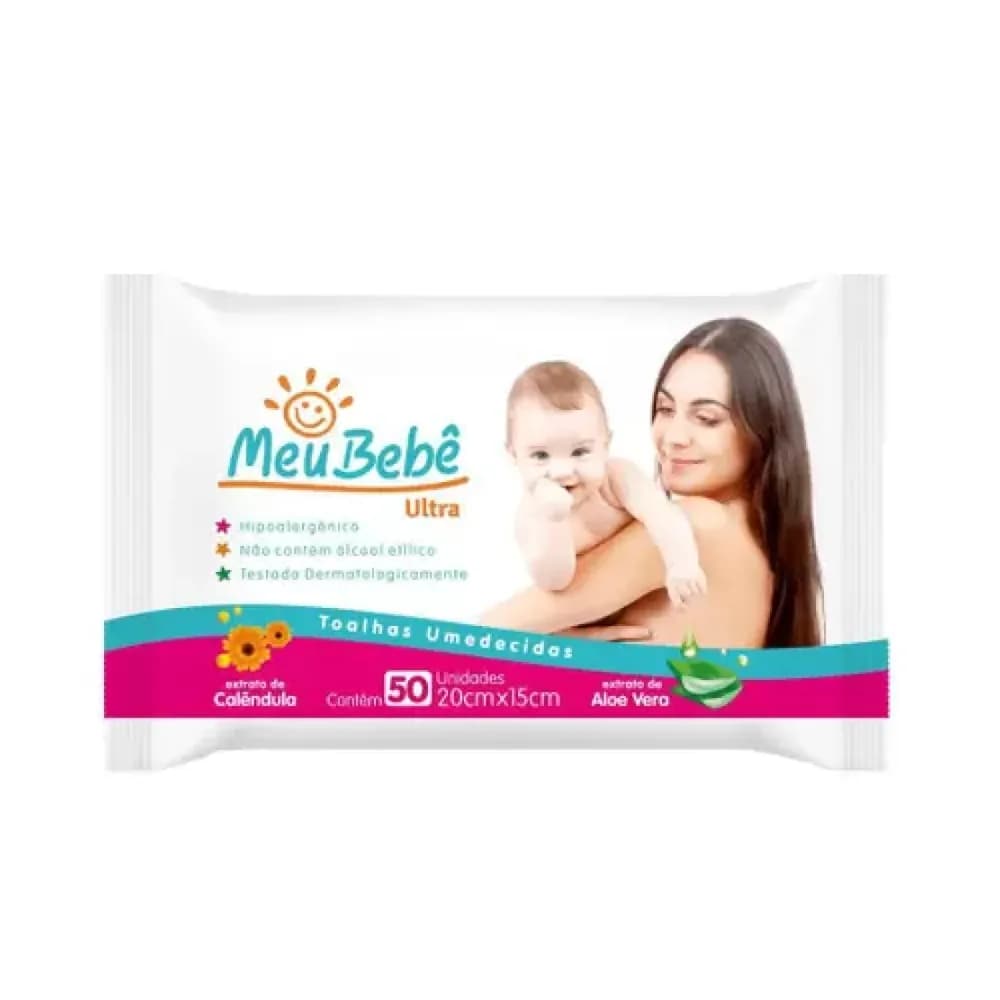 Toalha umedecida meu bebe ultra embalagem 50un