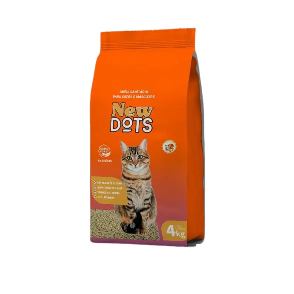 Areia higienica para gatos new dots 4kg