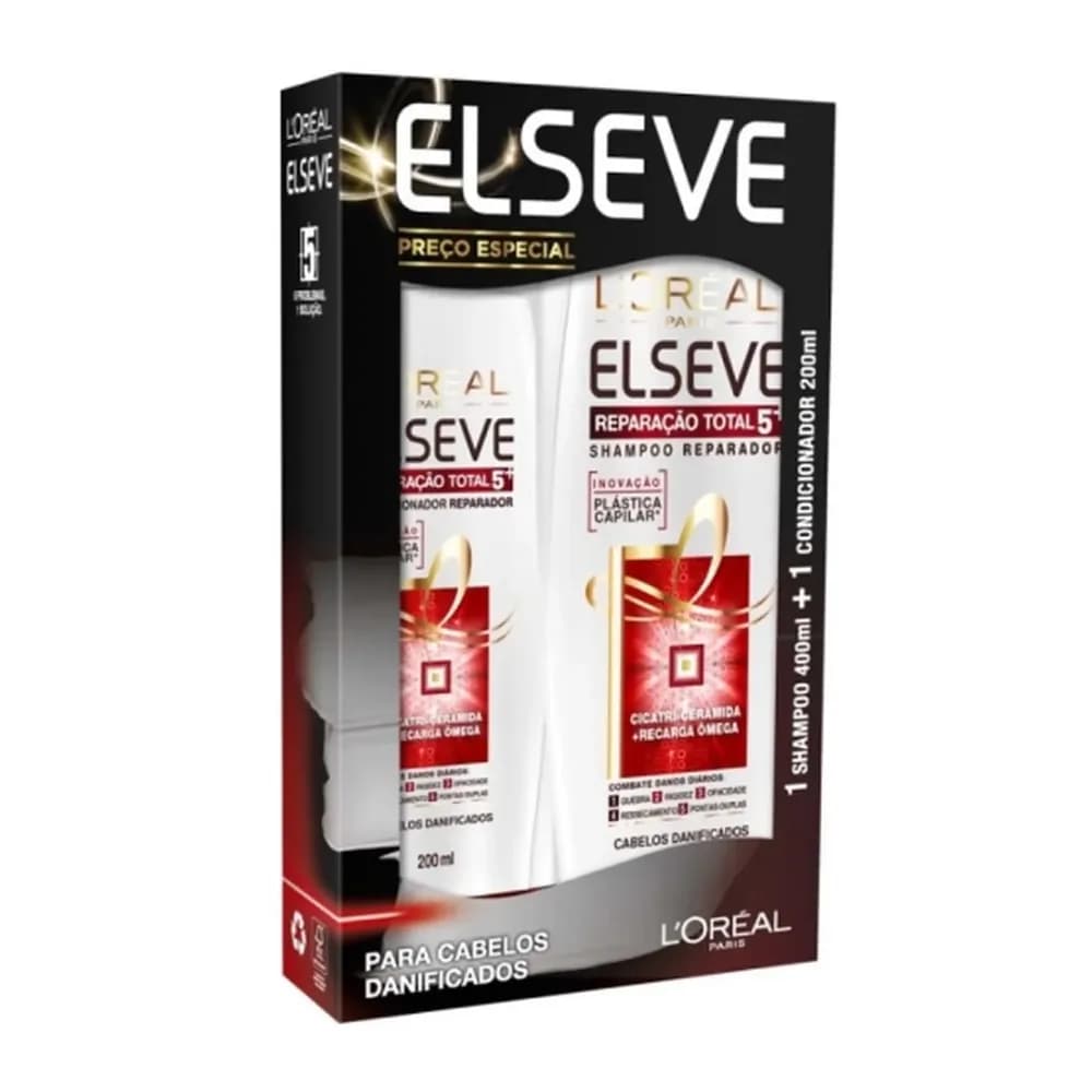 Kit shampo 375ml e condicionador 170ml elseve reparacao total 5 l'oreal paris