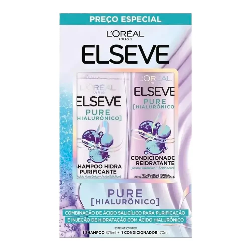 Kit shampoo 375ml + condicionador cachos dos sonhos 170ml elseve