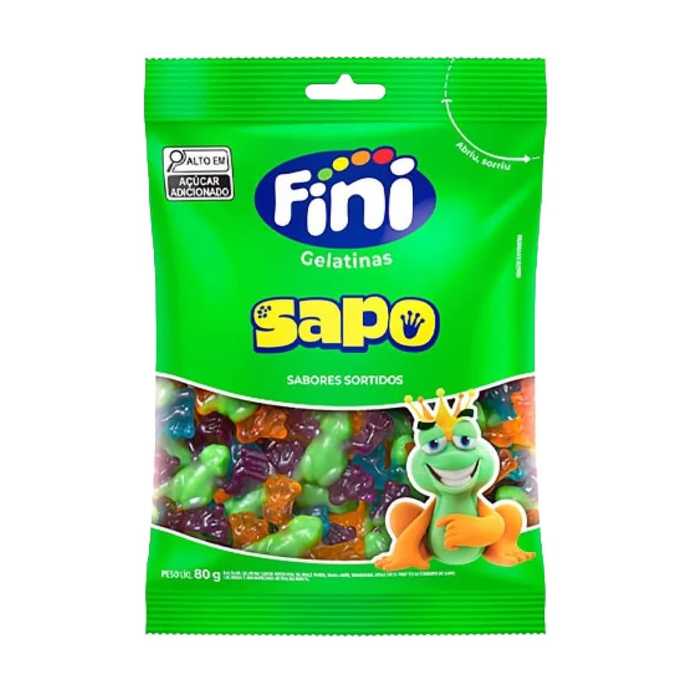 Bala de gelatinas sapo sabores sortidos fini 80g