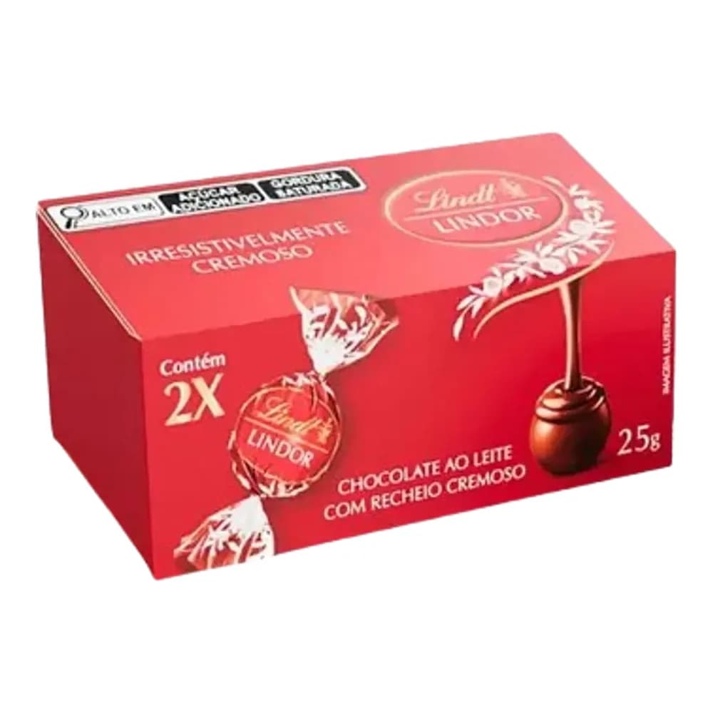 Bombom duo ao leite lindt 25g