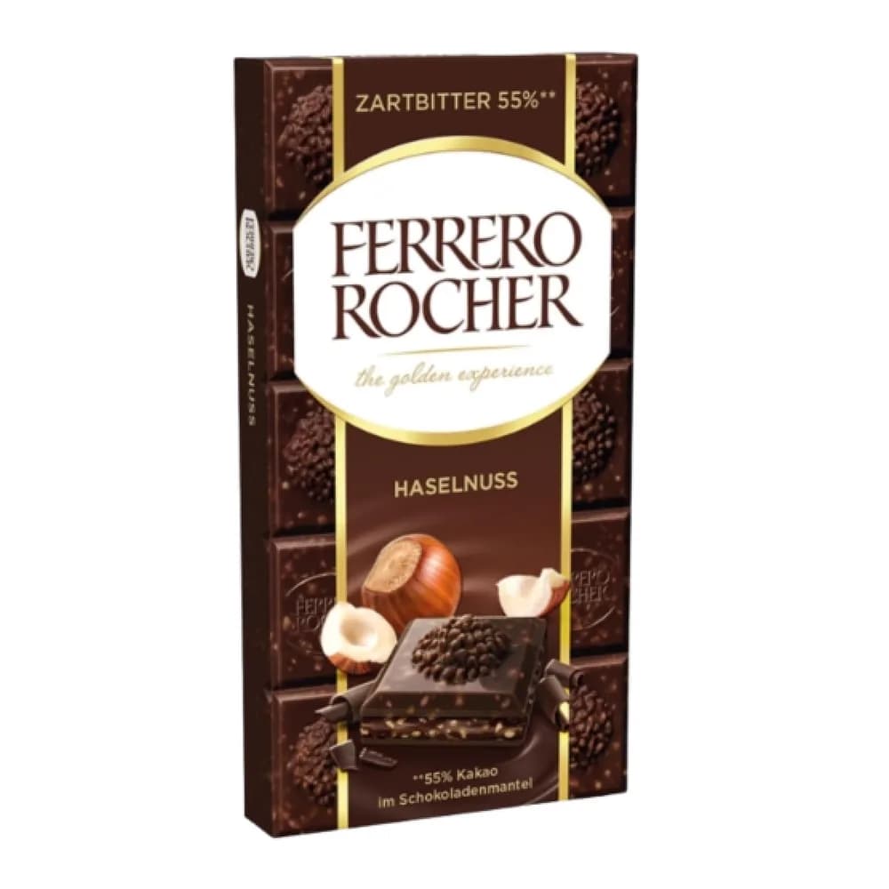 Chocolate escuro com avela ferrero rocher 90g