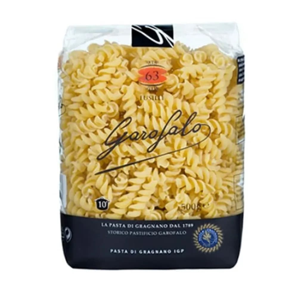 Macarrao parafuso italiano fusilli no63 garofalo pacote 500g