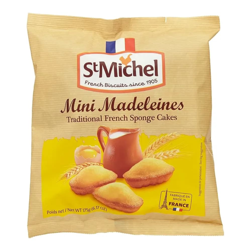Biscoito frances saint michel mini madeleines embalagem 175g