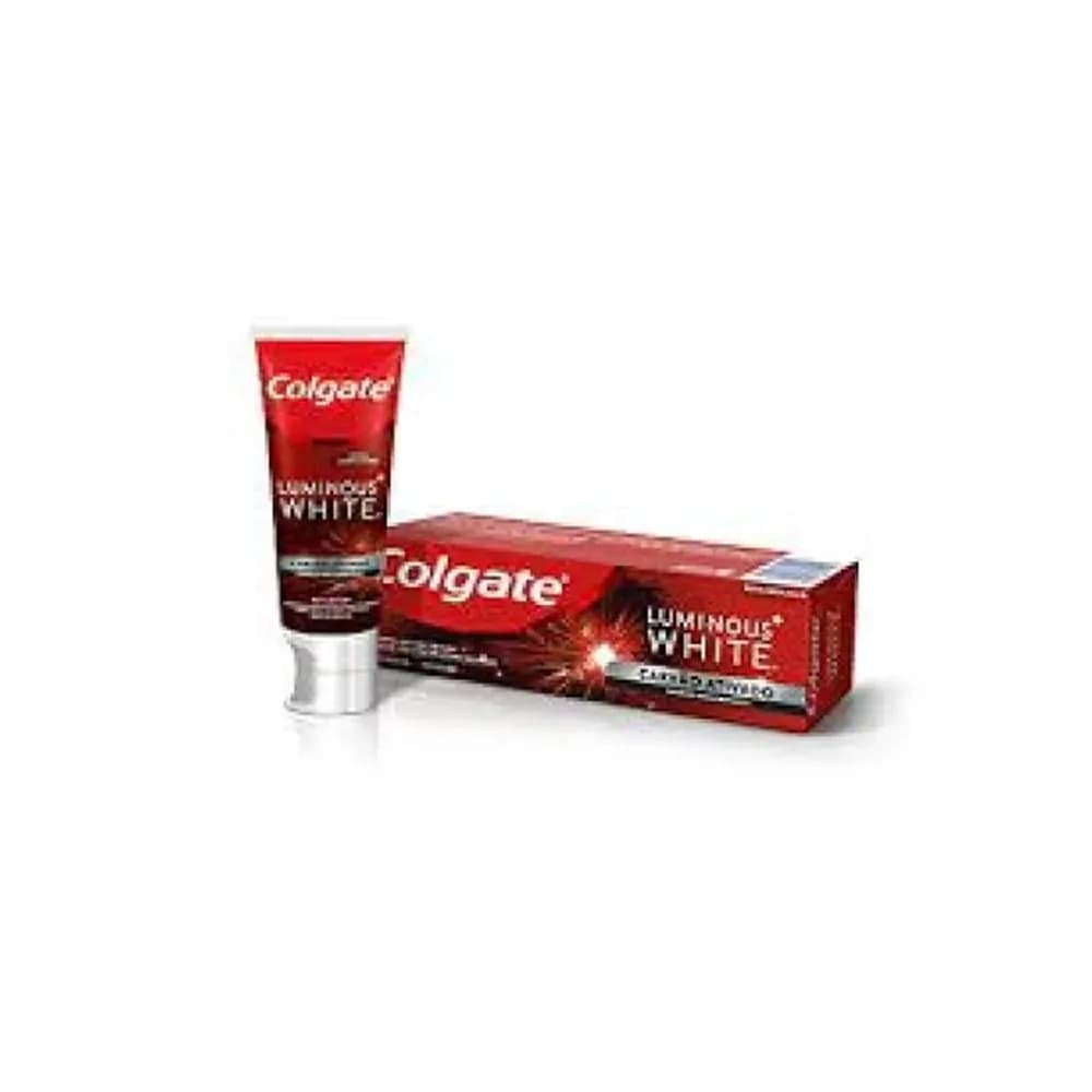 Creme dental clareador colgate luminous white carvao ativado 70g