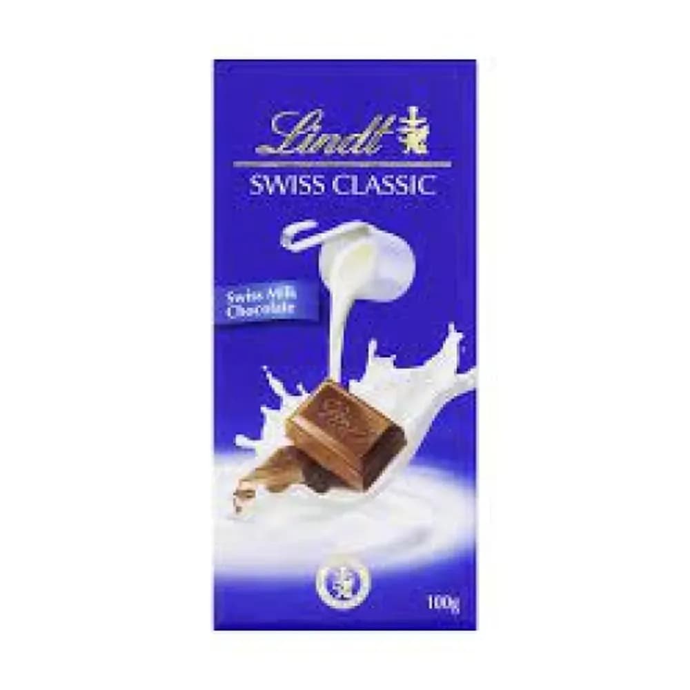 Chocolate lindt swiss classic barra ao leite 100g