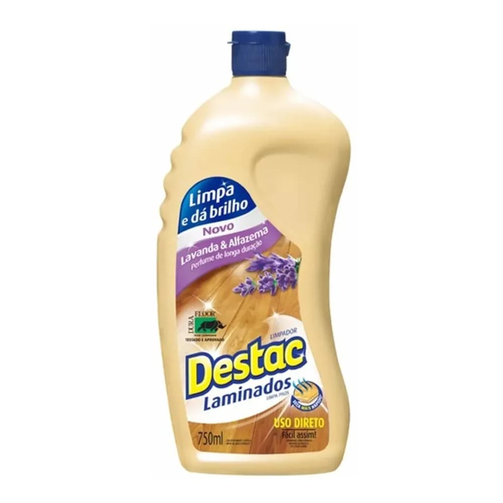 Limpa piso para pisos laminados flores do campo e lavanda destac 750ml