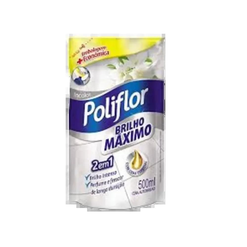 Cera poliflor brilho maximo incolor refil 500ml