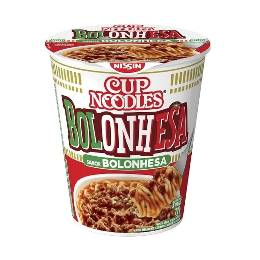 Macarrao instantaneo sabor bolonhesa cup noodles 72g