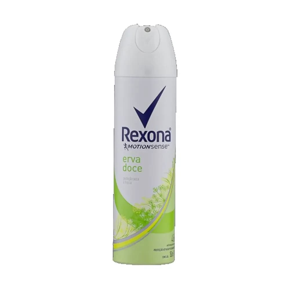 Desodorante antitranspirante aerosol feminino erva doce rexona 150ml