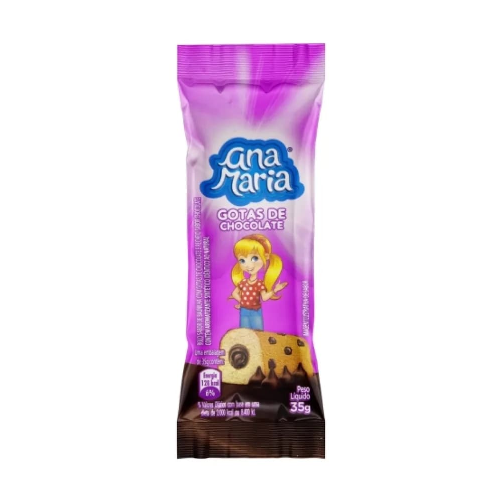 Bolinho de baunilha com gotas de chocolate seven boys 35g