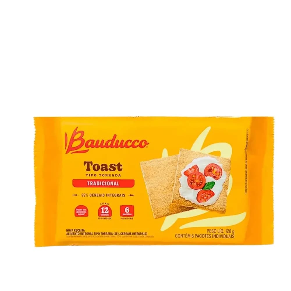 Torrada integral toast cereale multi cereais bauducco 128g