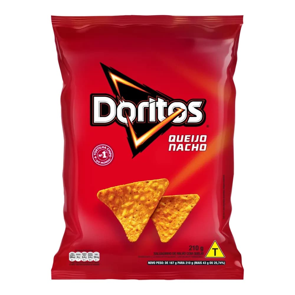 Salgadinho queijo nacho doritos 210g