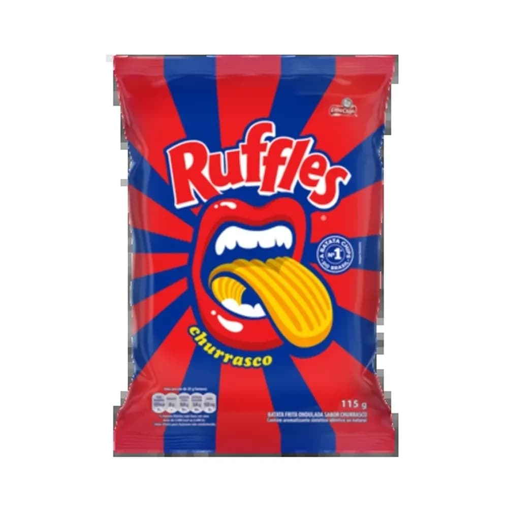 Batata ondulada sabor churrasco ruffles 115g