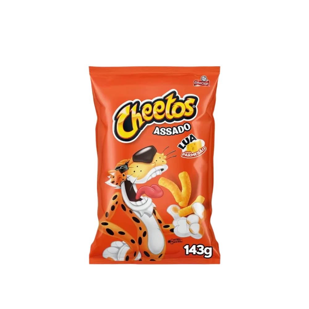 Salgadinho de milho sabor queijo parmesao cheetos lua elma chips 143g