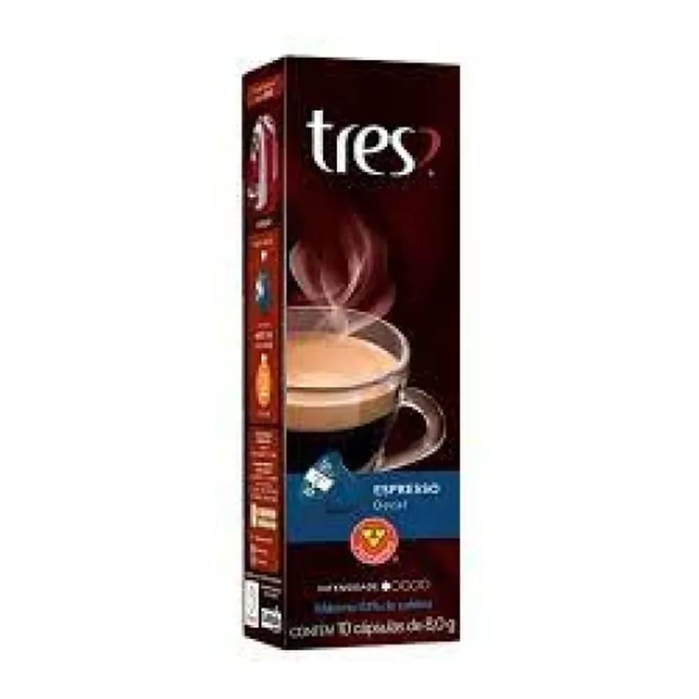 Capsula de cafe descafeinado 3 coracoes com 10un