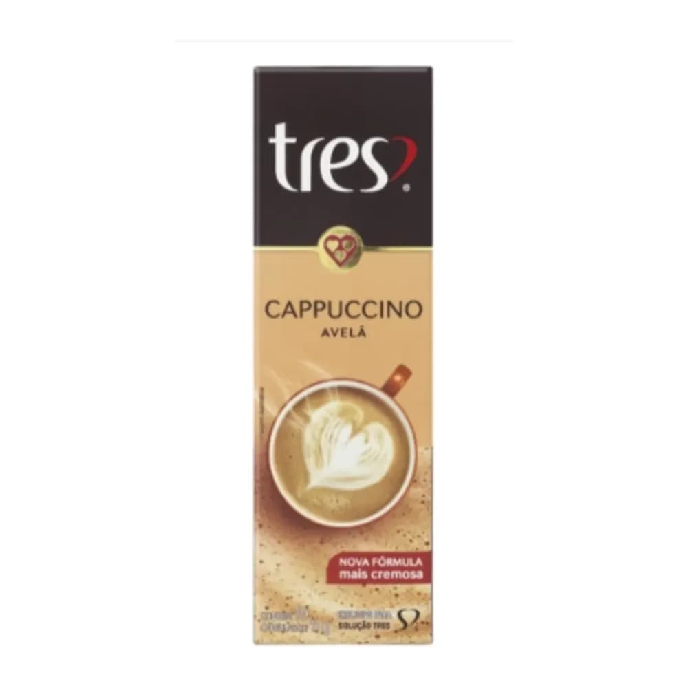 Capsula de cappuccino avela 3 coracoes com 10un