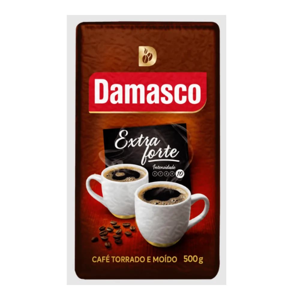 Cafe em po damasco extra forte a vacuo embalagem 500g