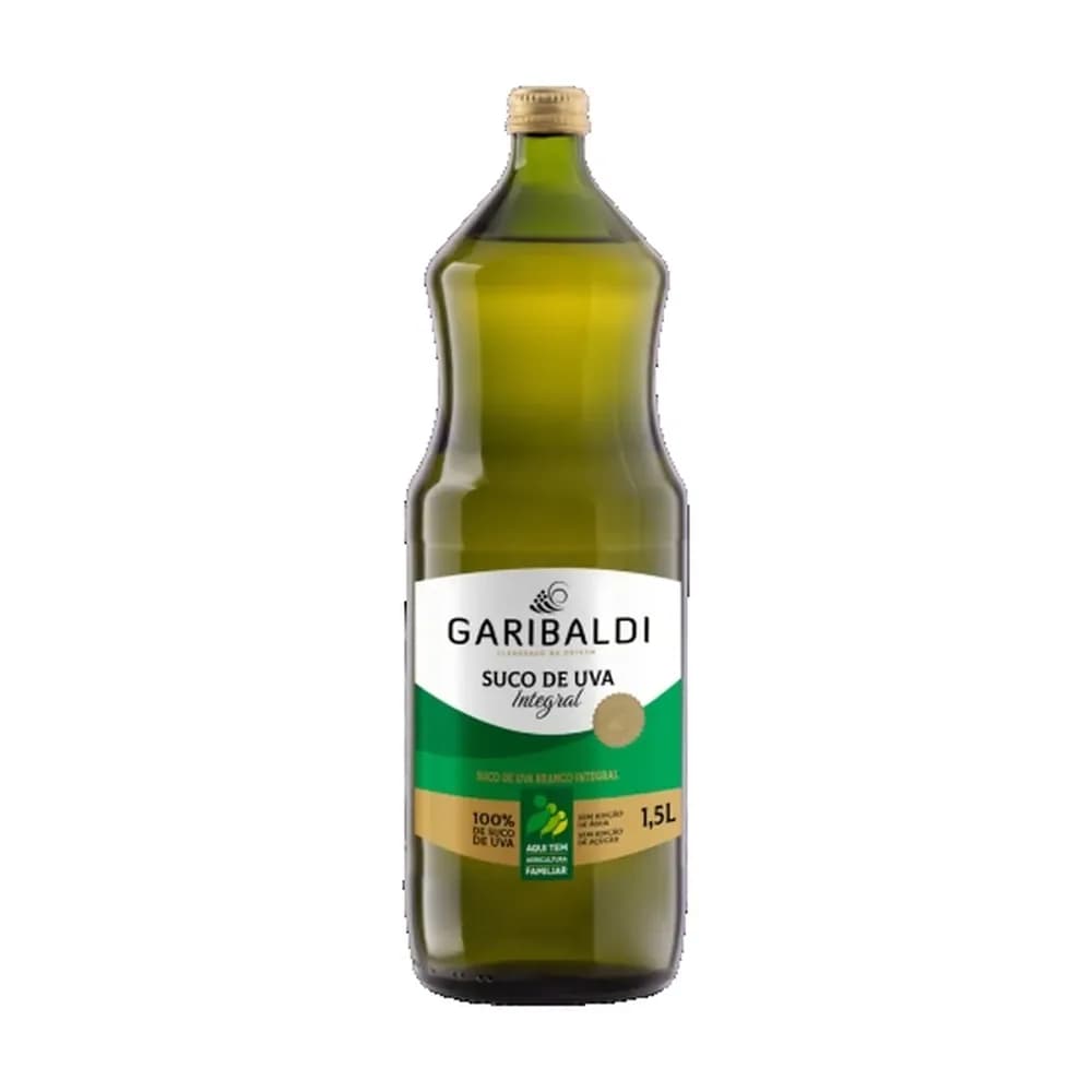 Suco garibaldi uva branco integral garrafa 1,5l