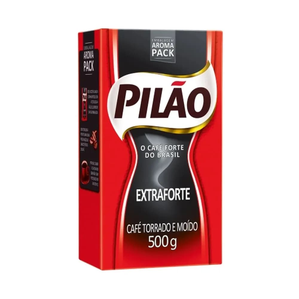 Cafe torrado e moido extra forte vacuo pilao 500g