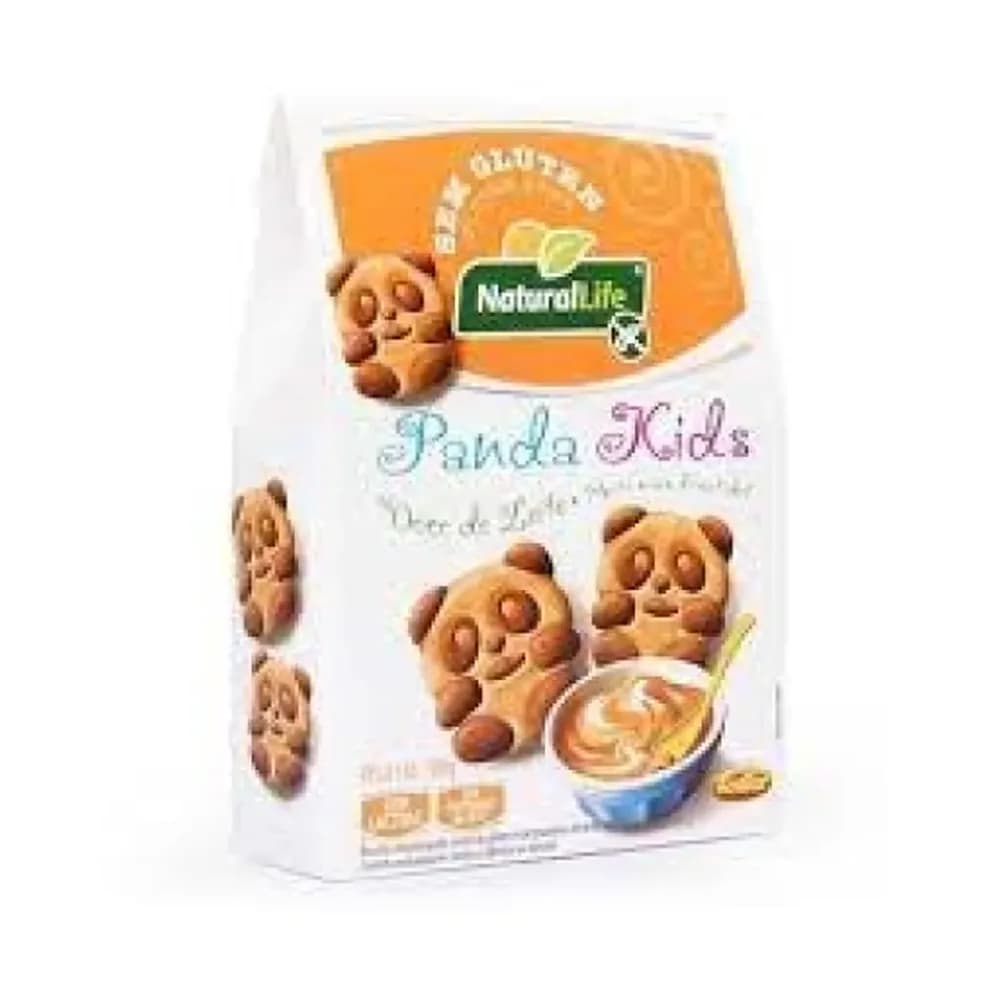 Biscoito doce panda kids morango sem gluten natural life 100g